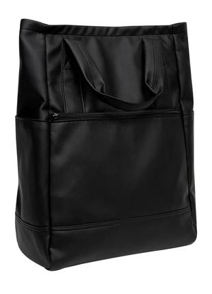 Жіноча сумка-рюкзак sambag shopper чорна8 фото