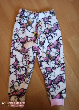 Теплые штанишки флис единорог флаффи