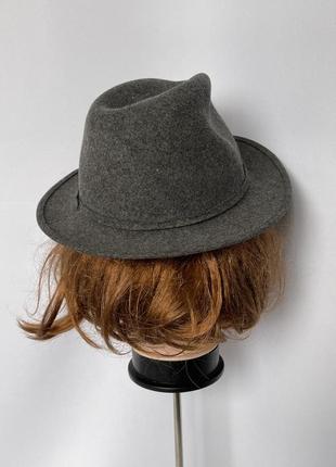 Шляпа серая швейцария баварская трилби австрийская классическая шерсть винтаж3 фото