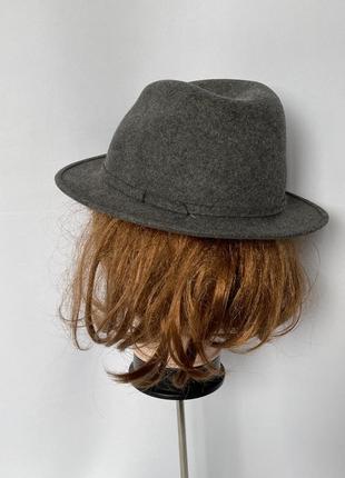 Шляпа серая швейцария баварская трилби австрийская классическая шерсть винтаж5 фото