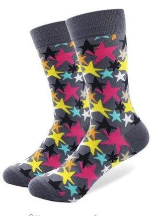 Чоловічі шкарпетки "зіркоспад" сірого кольору friendly socks