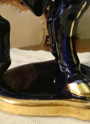 Оригинальная красивая ваза кобальт роспись фарфор германия