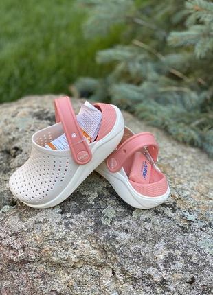 Кроксы детские crocs literide кроксы лайт райд клог крокси персиковые плюс подарок