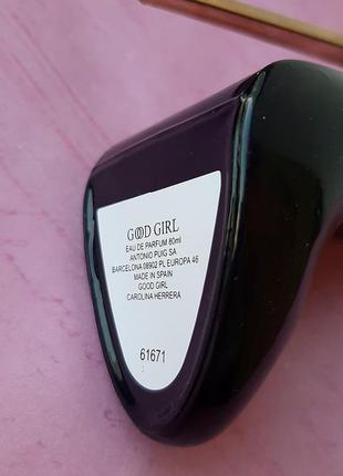 Парфюмированная вода carolina herrera good girl 80 мл
tester demonstration
парфюм туфелька3 фото