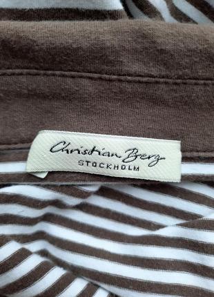 Женская блуза-рубашка, кардиган, в полосочку. christian berg stockholm.6 фото