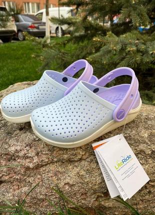 Кроксы детские crocs literide кроксы лайт райд клог крокси голубые плюс подарок2 фото