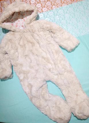 Чоловічок утеплений на дівчинку на вік 9-12 міс зростання до 80 см f&f