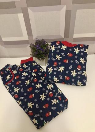 Новорічна фланелева піжама