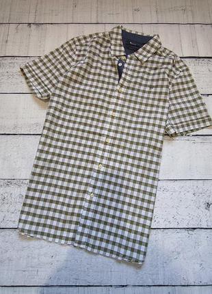 Сорочка біло-зелена чоловіча mustang