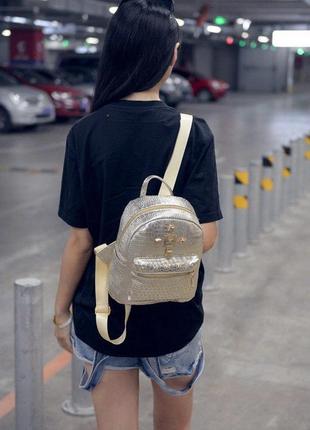 Рюкзак золотой мини4 фото