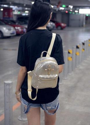 Рюкзак золотий міні 4