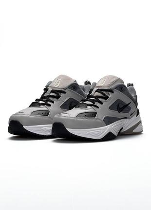 Мужские кроссовки nike m2k tekno all grey black#найк