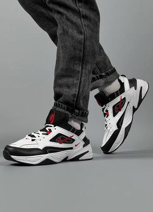 Кроссовки мужские nike m2k tekno black white red