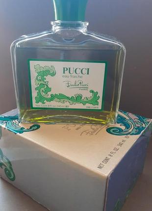 Непревзойденный колдовской цветочно зеленый шипр  pucci eau fraiche от  emilio pucci 240 мл  винтажные духи3 фото