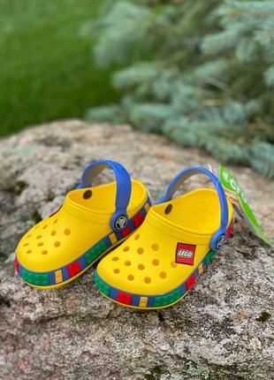 Кроксы детские желтые crocs lego крокси жовті на хлопчика2 фото