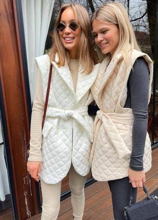 Жилетка стьобана на синтепоні