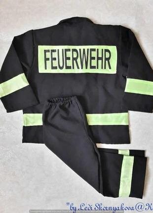 Новый карнавальный костюм "пожарник"(куртка+брюки) с лампасами на мальчика 4-5 лет2 фото
