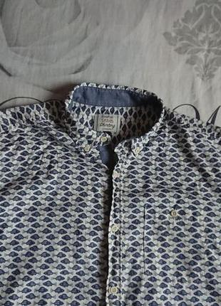 Фирменная английская хлопковая рубашка рубашка george,размер l, 100% хлопок.2 фото