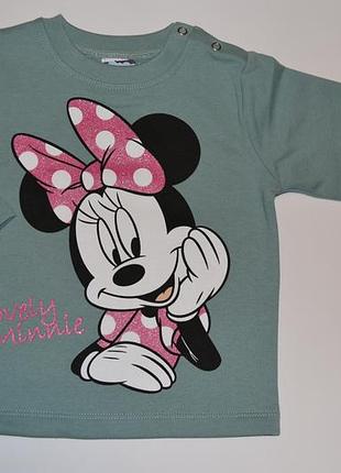 Фирменный реглан, свитшот теплый,disney минные маус 86-92
