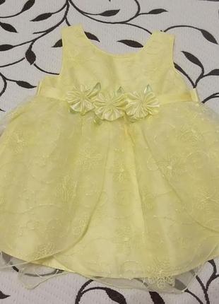 Платье нарядное для девочки 1 года, фирменное1 фото
