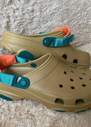 Crocs classic all terrain clog кроксы мужские бежевые2 фото