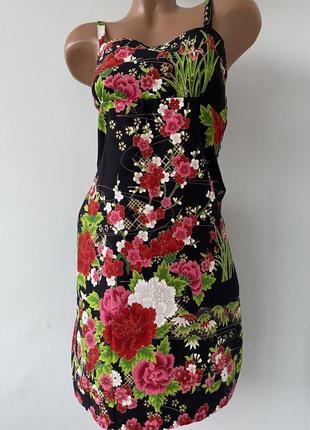 Платье сарафан хлопковое в цветочный принт сукня сарафан бавовняне  в квітковий принт pussycat london 🏴󠁧󠁢󠁥󠁮󠁧󠁿1 фото
