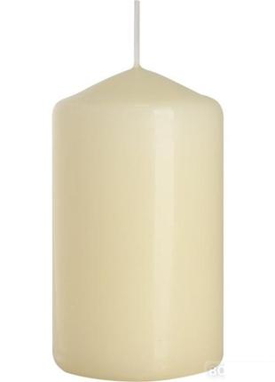 Свічка столова циліндр bispol aura candles sw60/100-011 молочний