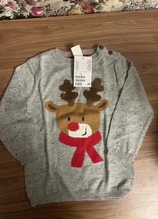 Новорічний светр h&m 86см