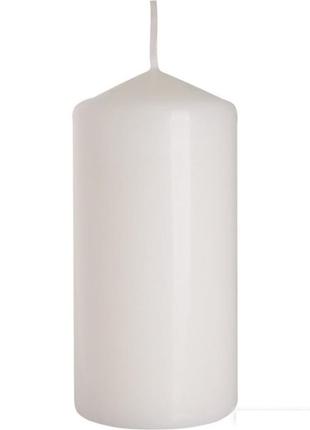 Свічка столова циліндр bispol aura candles sw60/120-090 білий