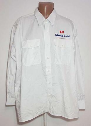 Рубашка 4xl europe, stena line, 55% хлопок, пог 80 см, как новая!2 фото