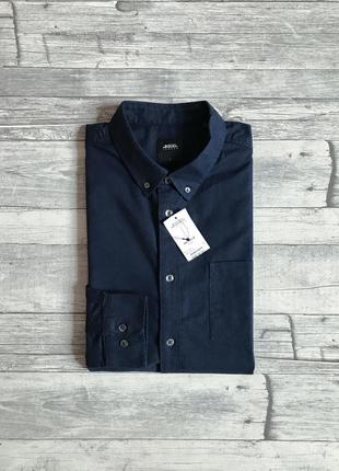 Рубашка мужская синяя burton menswear