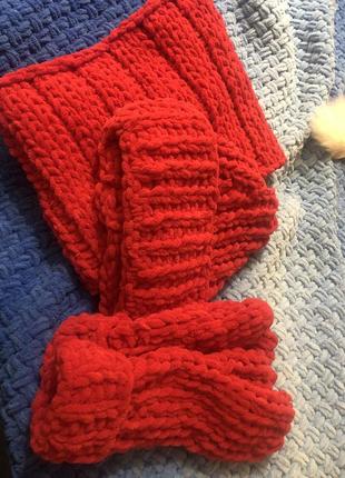 Шапка, хомутік, рукавички