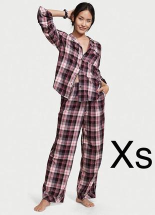 Піжама фланелева victoria’s secret flannel  клітинка