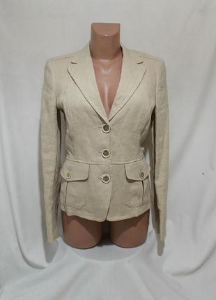 Жакет льняной палевого цвета 'weekend max mara' 44-46р