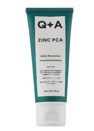 Увлажняющий крем для лица q+a zinc pca daily moisturiser, 75 мл