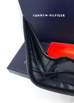 Мужской кошелек tommy hilfiger черный / портмоне / подарок на новый год парню / мужу / брату / папе5 фото