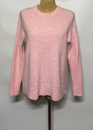 Нежно-розовый свитерик с шерстью и мохером
