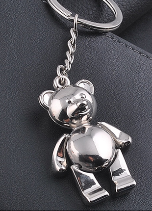 Брелок мишка металлический с подвижными лапками
