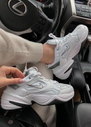 Nike m2k tekno white шикарные женские кроссовки найк текно белые