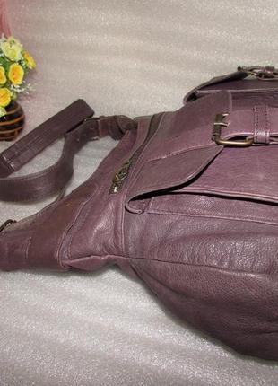 Удобная вместительная сумка через плечо 100% натуральная кожа~oasis~3 фото