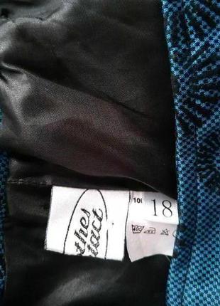 Женская яркая нарядная бирюзовая юбка с напылением clothes control3 фото