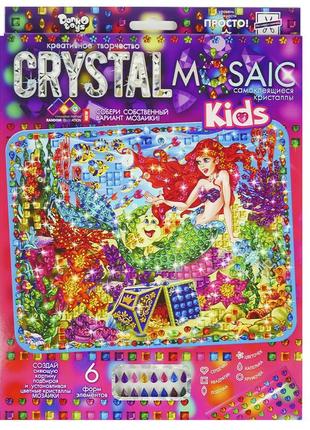 Набір вишивки алмазної мозаїки crystal mosaic kids мозаїка 5d 28х22 см мозаїка з кристалів crmk-3
