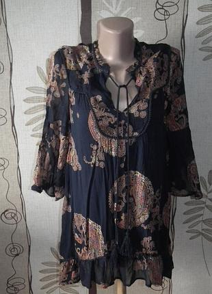 Блуза жаточка river island,р.8,100%вискоза,подкладка 100%котон,сток