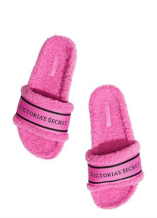 Идея подарка тапочки шлёпки лого р.40,41 victoria's secret виктория сикрет вікторія сікрет оригинал