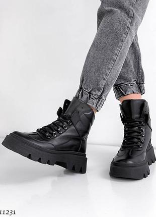 Зимові черевики шкіра