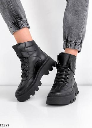 Зимові черевики шкіра