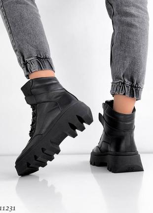 Зимові черевики шкіра