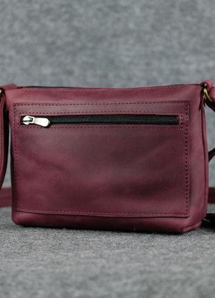 Кожа. ручная работа. кожаная фиолетовая, бордовая женская сумка, сумочка, клатч5 фото