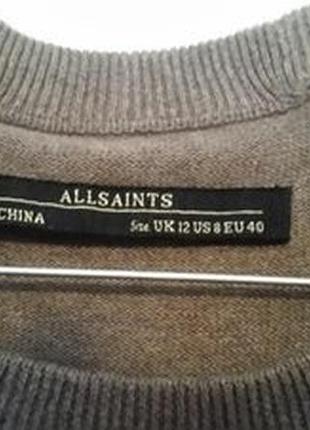 Платье allsaints хлопок-кожа. 2