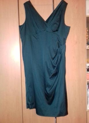 Нарядное платье изумрудного цвета 22-размер